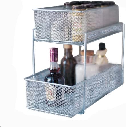 Design Ideas Silver Mesh Cabinet Baskets 