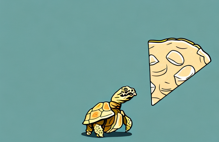 A tortoise eating a tortilla chip
