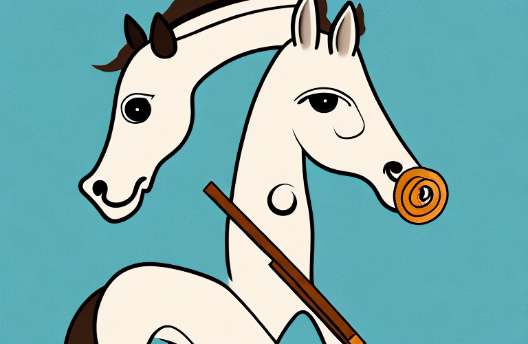 A horse eating a cinnamon stick