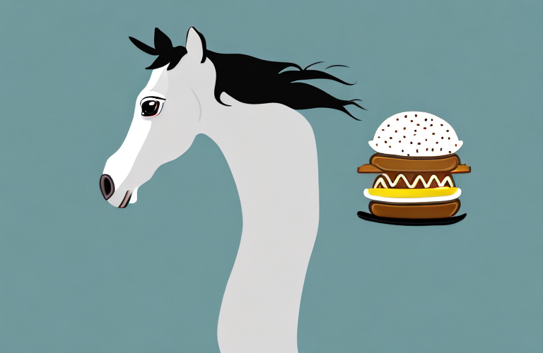 A horse eating a whoopie pie