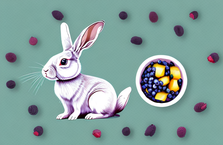 A rabbit eating an acai berry