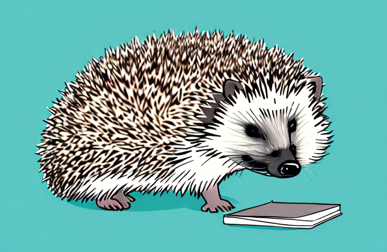 A hedgehog eating a file