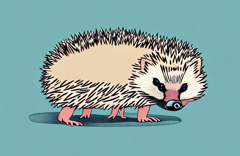 A hedgehog eating mayonnaise