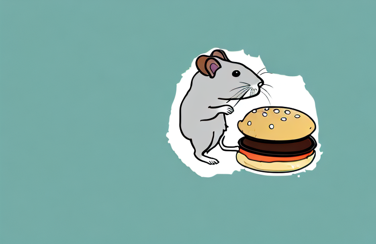 A hampster eating a whoopie pie