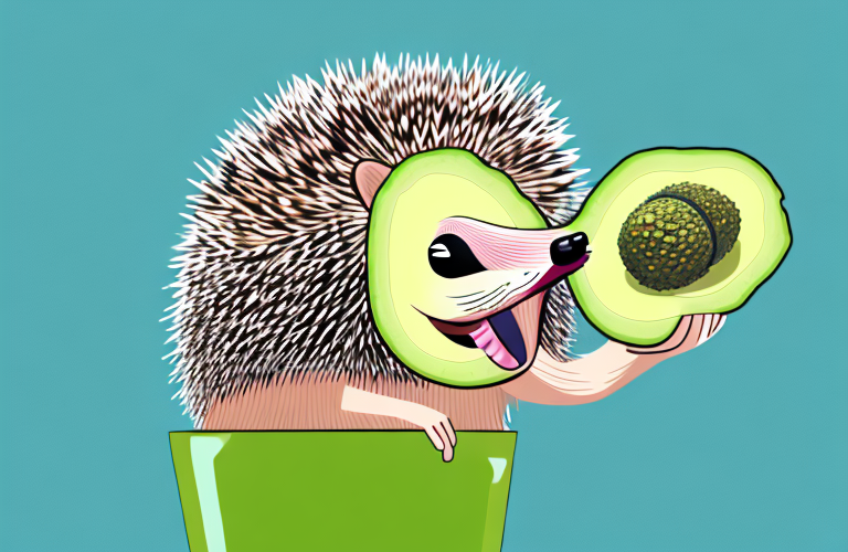 A hedgehog eating guacamole