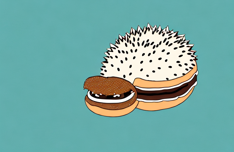 A hedgehog eating a whoopie pie