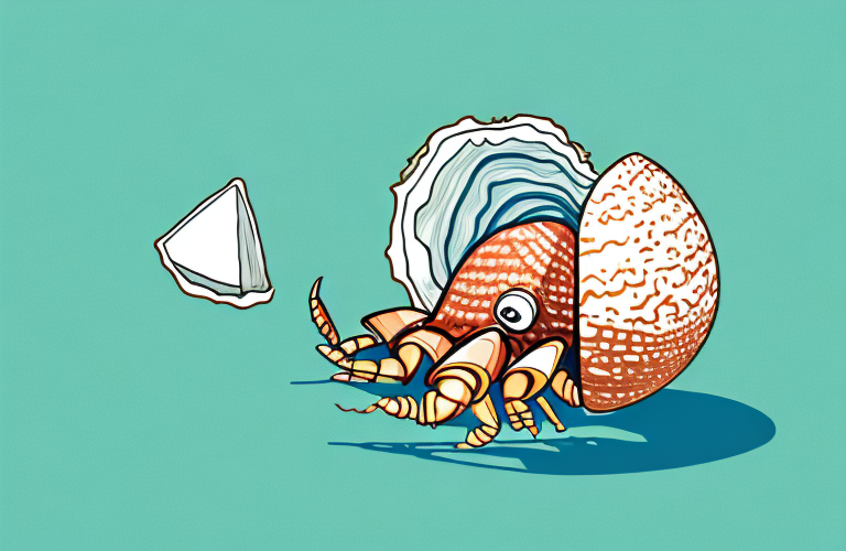 A hermit crab eating a coconut