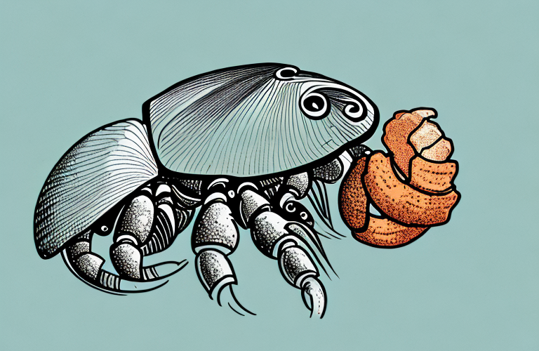 A hermit crab eating tamarind