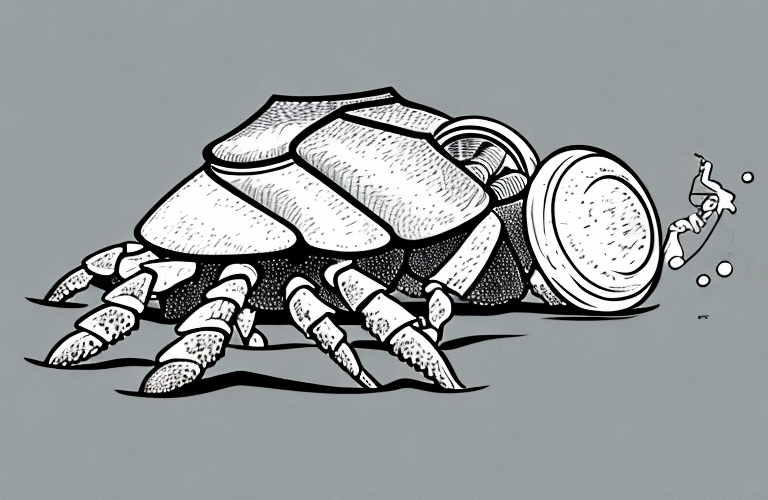 A hermit crab eating a ritz cracker