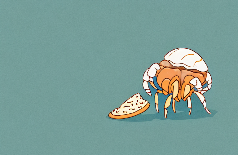 A hermit crab eating a cookie