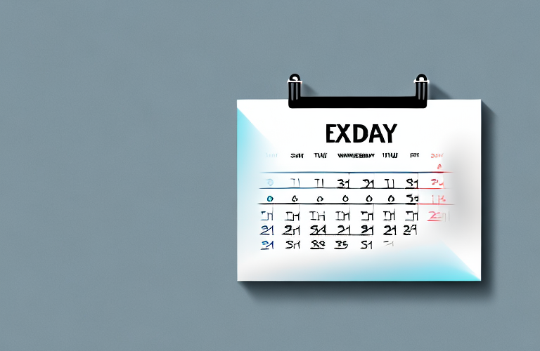 A calendar with a highlighted date to represent the concept of an ex-date