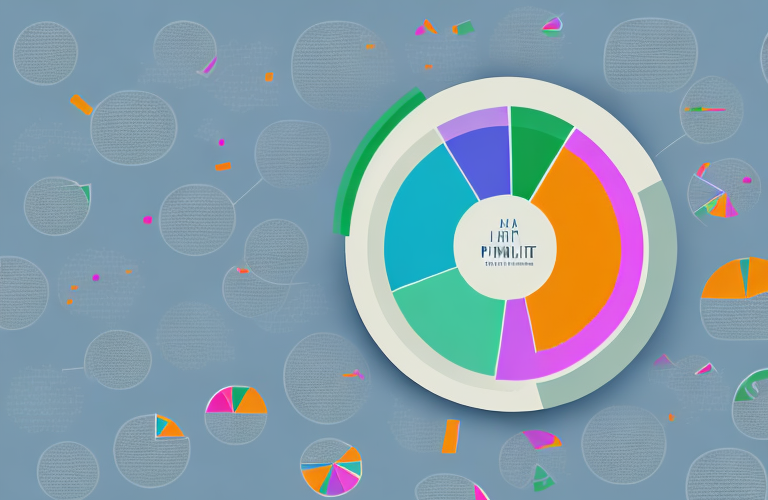 A colorful pie chart with different sections representing different aspects of financial health