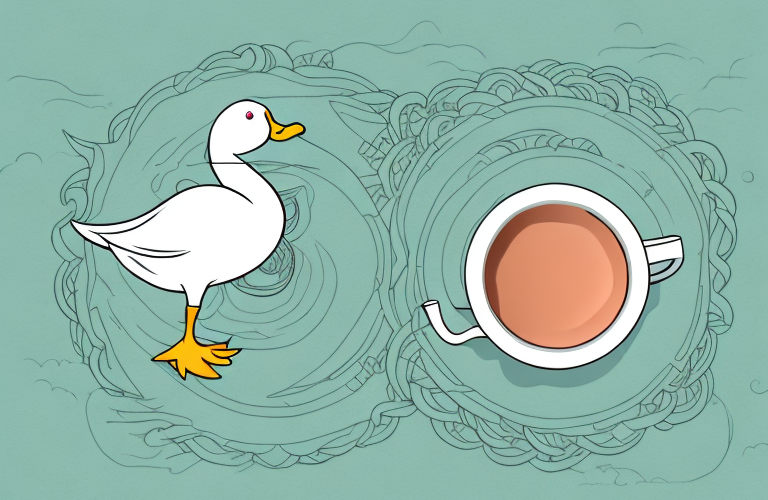 A tea ankam duck in its natural environment