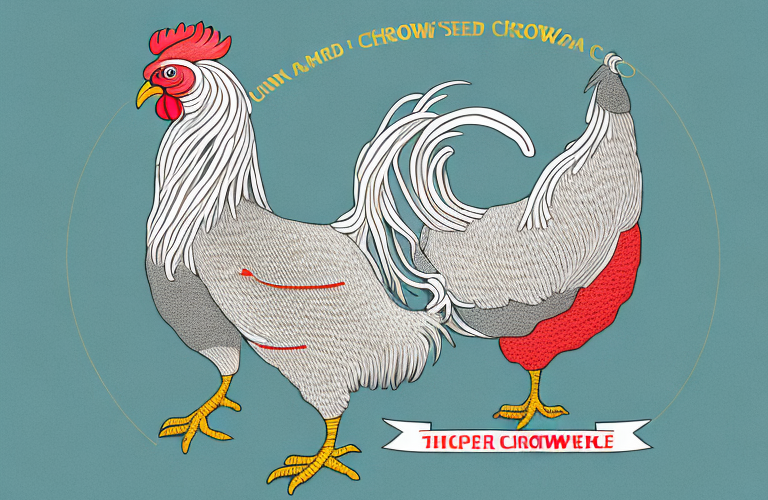 An american long crower chicken