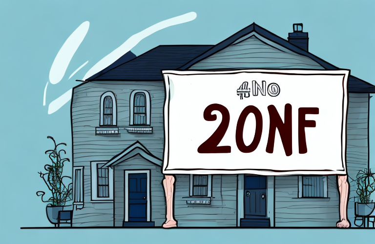 A house with a sign in front of it that reads "2/28 arm"