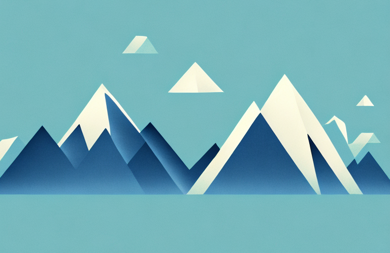 A mountain-like shape with two lower peaks and one higher peak in the middle
