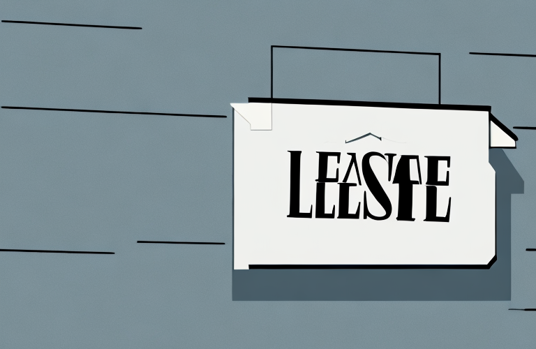 A building with a sign reading "lease" to represent the concept of renting