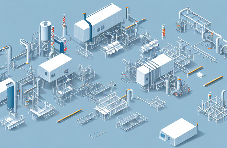 A factory with machinery and equipment to represent the manufacturing process