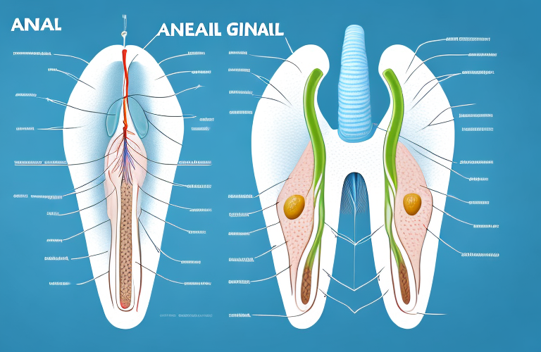 A medical diagram showing the anatomy of the male genitalia