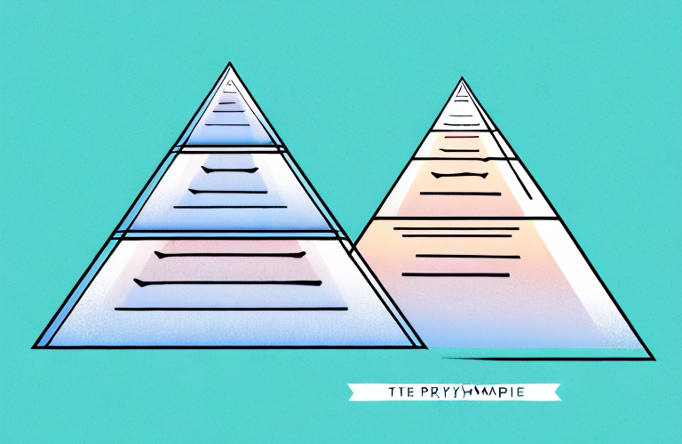 A pyramid with a few steps