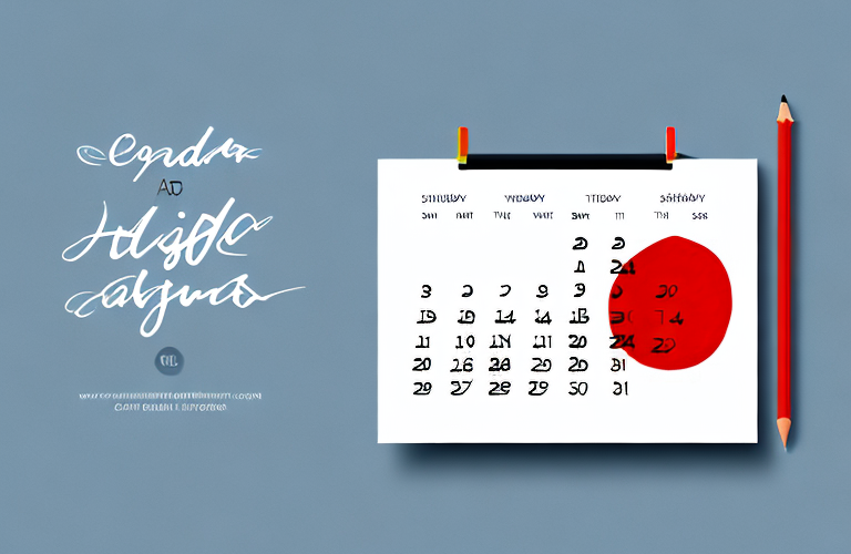 A calendar page with a red circle around the date