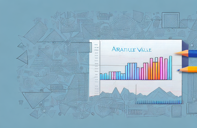 A graph showing the relative values of different assets
