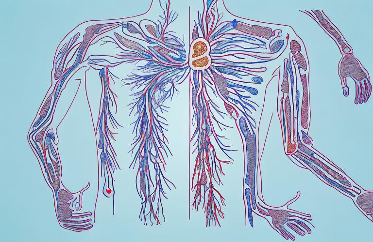 A person's body with a representation of the organs affected by bardet-biedl syndrome