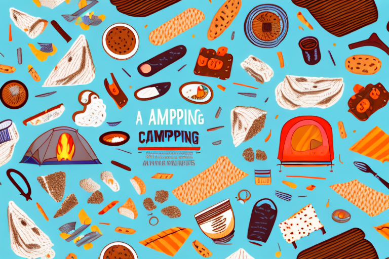 A variety of camping foods