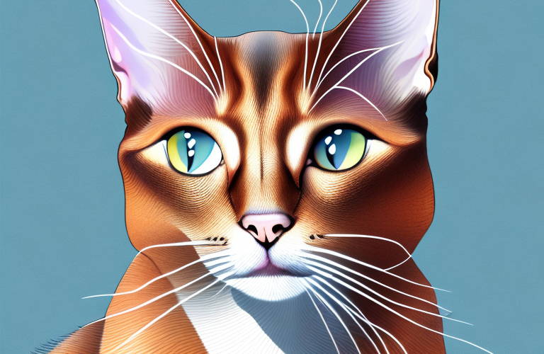 An abyssinian cat in a realistic style