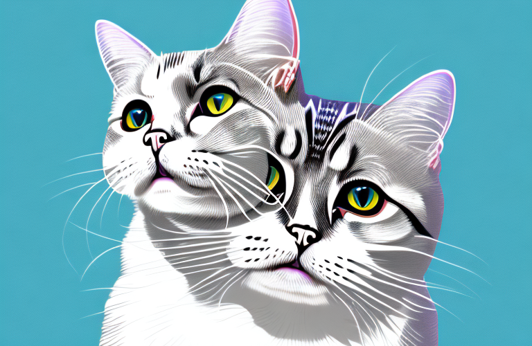 An american shorthair cat in a realistic style