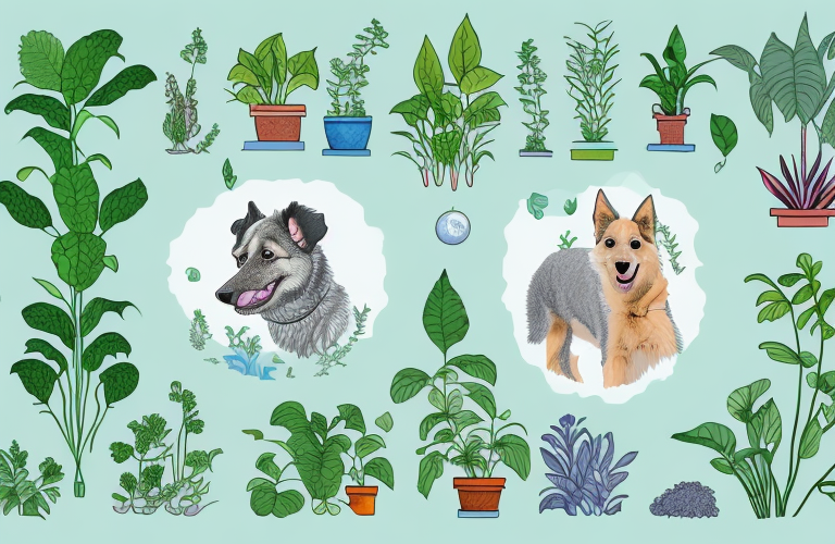A pet in a healthy environment with a variety of plants