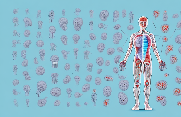 A human body with organs and systems to show the different health conditions that affect men