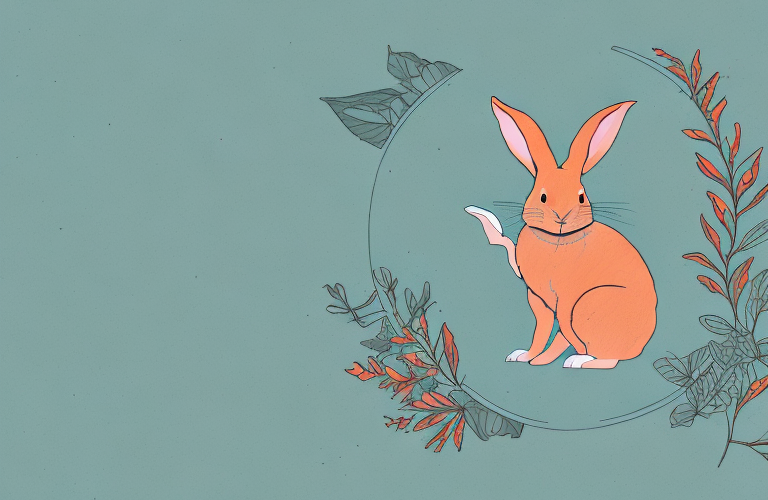 A baladi red rabbit in a natural environment