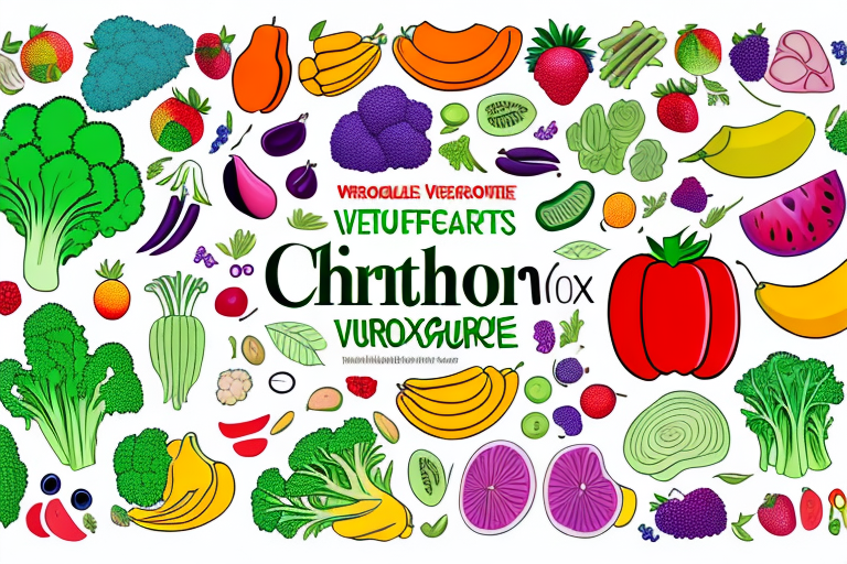 A colorful array of fruits and vegetables to represent the different sources of cryptoxanthin