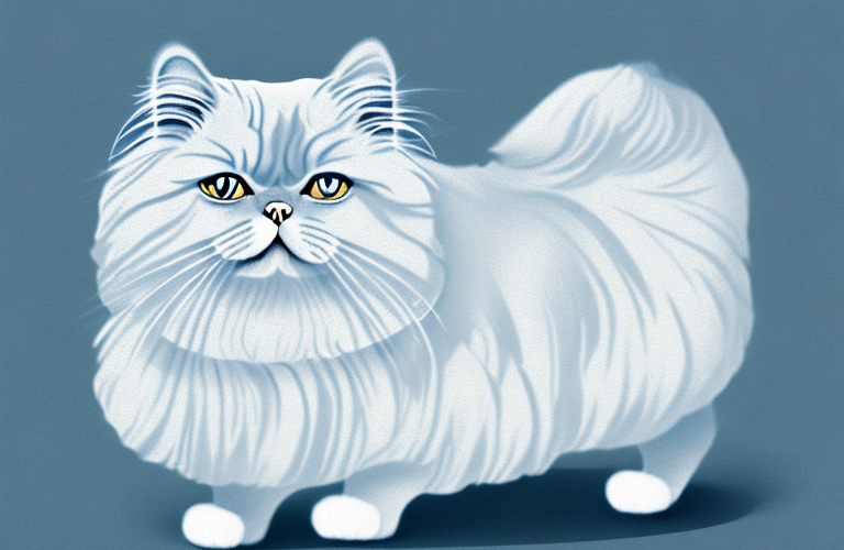A colorpoint persian cat in a realistic style