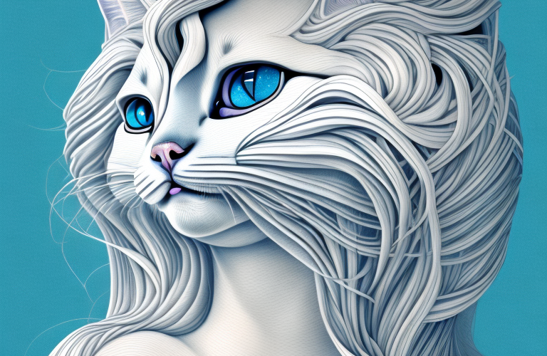 A giant aphrodite cat in a realistic style
