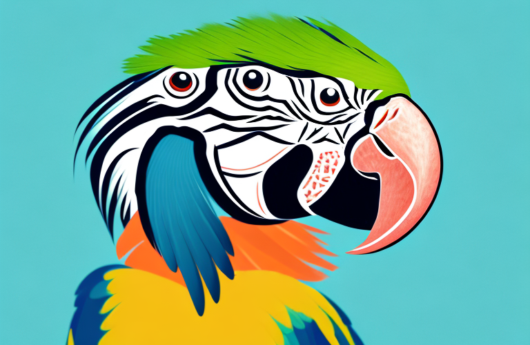 A macaw eating a whoopie pie