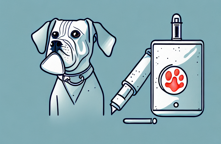 A dog and a syringe
