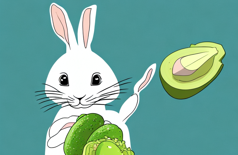 A rabbit eating guacamole