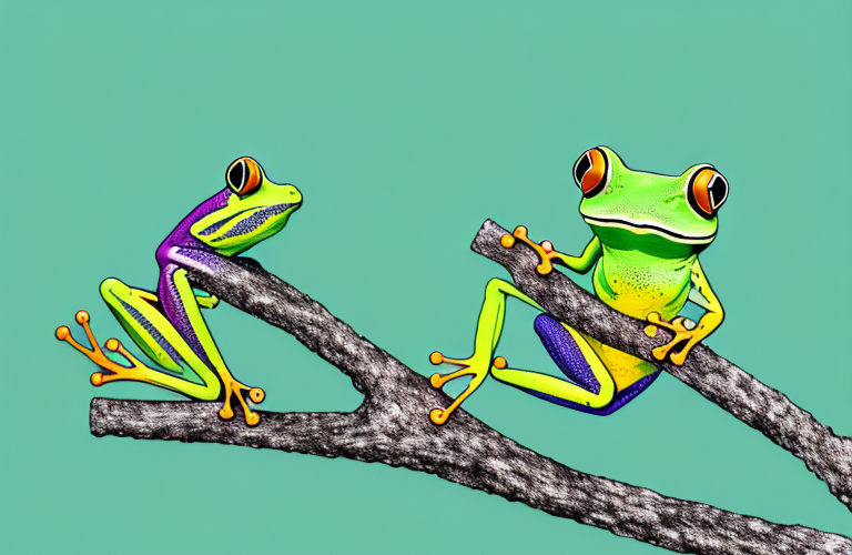 A tree frog perched on a tree branch