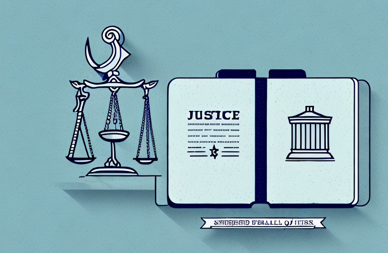 A book with a gavel and scales of justice on the cover
