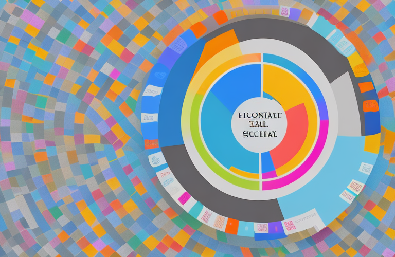 A colorful pie chart with different slices representing the various aspects of social economics