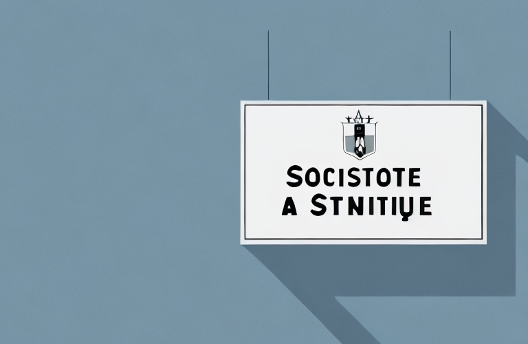 A building with a sign indicating it is a société anonyme (s.a.)
