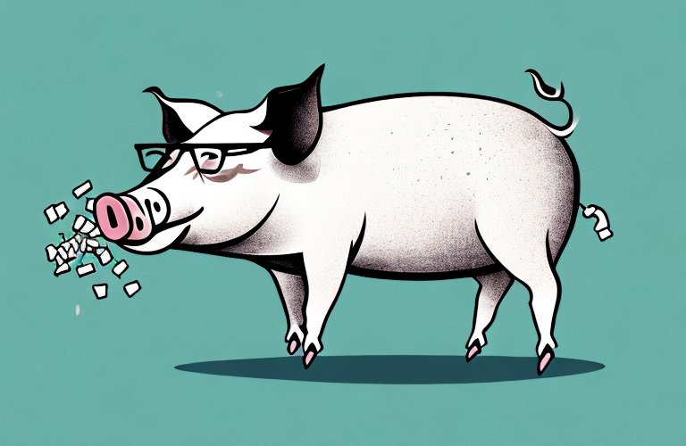 A pig eating xylitol
