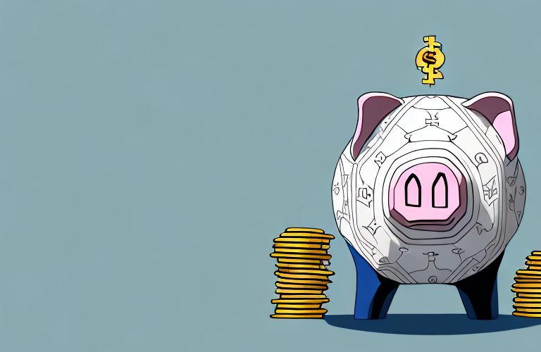 A piggy bank with a dollar sign and a shield to represent tax-exempt interest