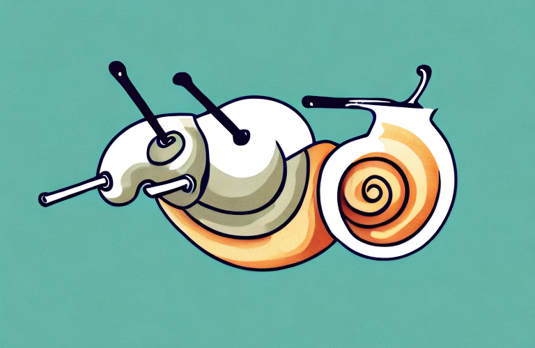 A snail eating soy sauce