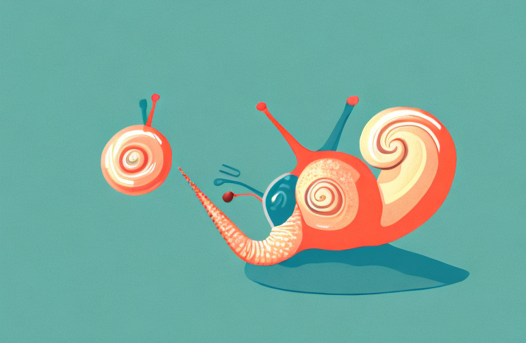 A snail eating sugar