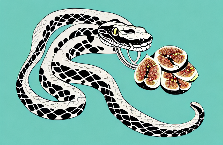 A snake eating a fig newton