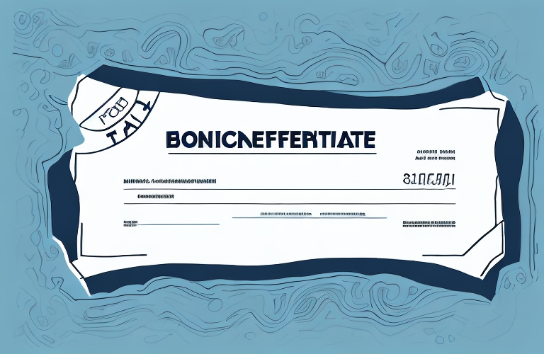 A bond certificate with a premium amount highlighted