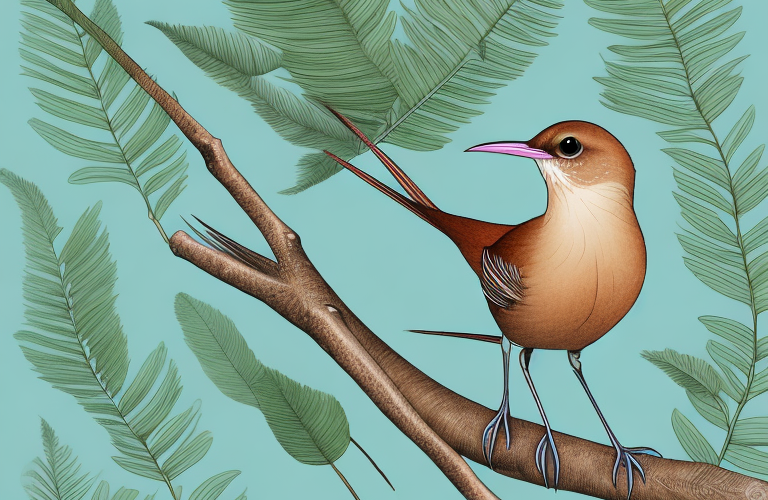 A chestnut-backed thornbird in its natural habitat